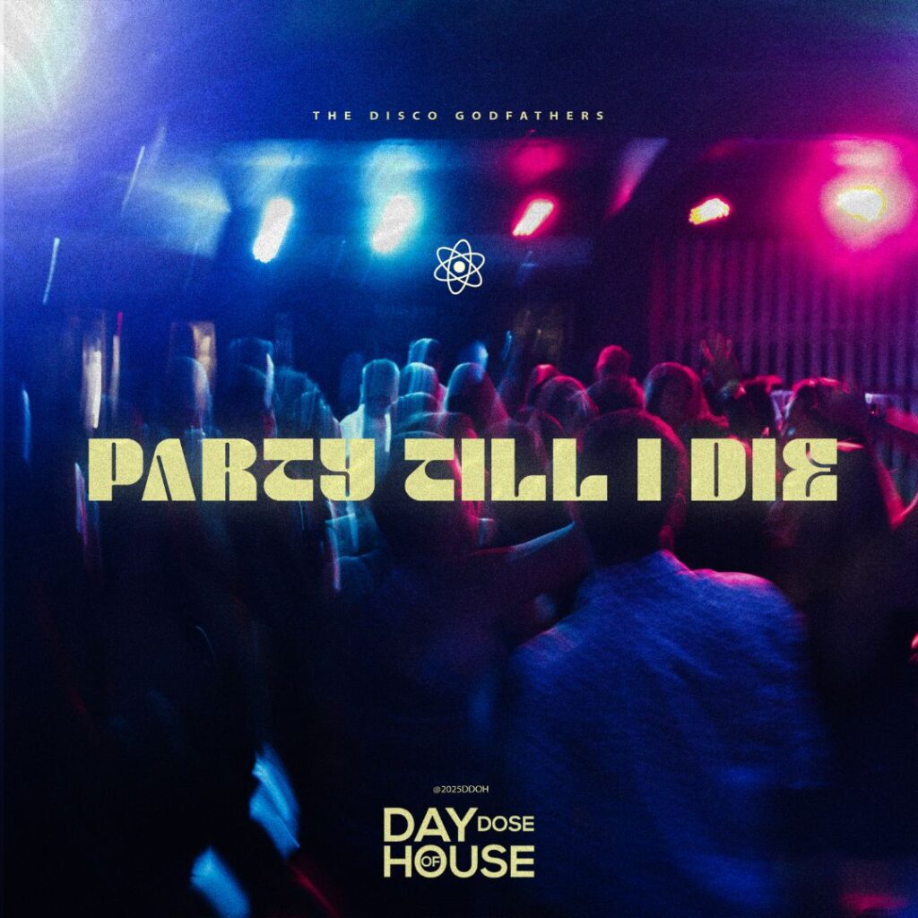 blurry image in a nightclub - this is the cover art for Party Till I Die